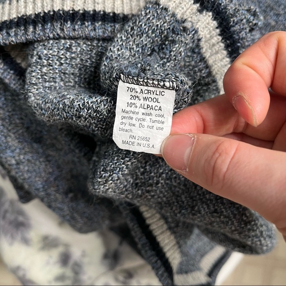 Vintage Protege Collection Varsity Trim Sweater Vest Wool Alpaca - Picture 3 of 4